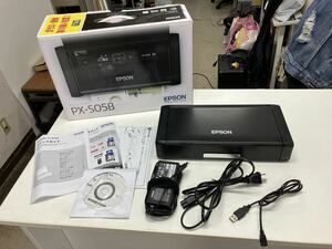 O2405-3101 EPSON モバイルプリンター PX-S05B 給紙、ノズルチェック印字のみの確認 キズ汚れあり 80サイズ発送予定