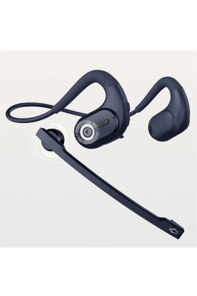 Bluetoothヘッドセット 【2024進級版業界新設計】 マイク脱着式 一体両用 通話用イヤホン ヘッドセット マイク付き 両耳 （ネイビー）
