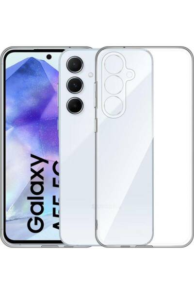 For Galaxy A55 5G ケース Mosasa Galaxy A55 5G クリア ソフトカバー ストラップホール付 透明TPU レンズ保護 薄型 指紋防止