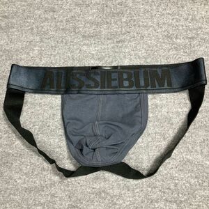 【AUSSIEBUM】ジョックストラップ（ケツワレ） グレー ポケット付き Mサイズ