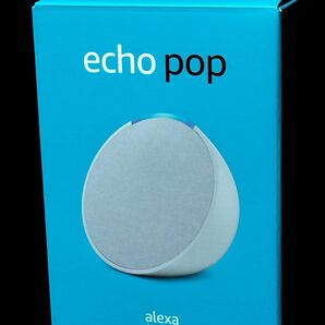 【ほぼ未使用品】 Echo Pop (エコーポップ) - コンパクトスマートスピーカー with Alexa｜グレーシャーホワイト