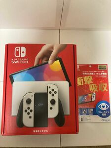 switch 有機ELモデル ホワイト　未使用品　保護フィルム付き　店舗印あり