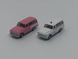 1 jpy start TOMYTEC car collection vol11 thought .. street angle compilation product number 166 *168 ambulance Toyopet master line 