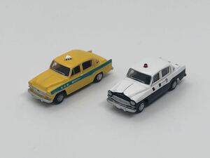 1 jpy start TOMYTEC car collection vol11 thought .. street angle compilation product number 164*165 patrol car taxi Toyopet Crown minicar N gauge 
