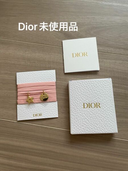 【未使用品】 Christian Dior ディオール ノベルティ ピンク チャーム ブレスレット リボン 