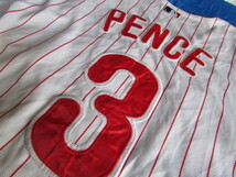 XL相当 50サイズ 古着 フィラデルフィア フィリーズ ユニフォーム #3 ペンス 選手 PENCE マジェスティック社製 ロゴ 刺繍ワッペン Majestic_画像9