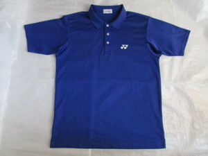 メンズ Oサイズ YONEX 定番 半袖 ポロシャツ 未使用に近い きれい ゲームシャツ ジャケット ブルー系 ヨネックス テニス バドミントン