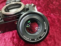 【委託品】 Nikon NEW FM2 Ai NIKKOR 50mm 1.8 フィルムカメラ シャッターOK 速度変化有り ニコン レンズ付き 1円スタート売り切りブラック_画像8