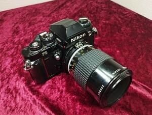 [ consigning goods ] Nikon F3 Micro-NIKKOR 105mm f4 shutter OK speed change equipped film camera Nikon lens attaching 1 jpy start selling out single‐lens reflex 