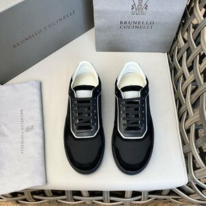 Brunello Cucinelli　ブルネロクチネリ 2023ss スニーカー　メンズ　シューズ　靴 カジュアル　サイズ選択可能 黒×白