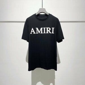 送料無料 AMIRI アミリ メンズ　Tシャツ　丸首　半袖　ロゴ有り　コットン　1573-M