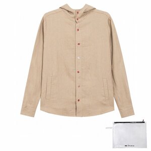 キトン　KITON　メンズ　羽織　亜麻使用　フード付き　アウター　シンプル　M-4XL　サイズ選択可能　4498