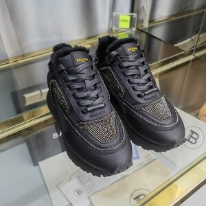 BALMAIN バルマン　レディース　スニーカー　スポーツ　厚底　裏起毛　冬新品　キラキラ　36-41＃　サイズ選択可能　ファッション　zk2266