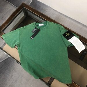 STONE ISLAND　ストンアイランド　メンズ　Tシャツ　半袖　無地　シンプル　コットン　男女兼用　XS-XL　サイズ選択可能　4235