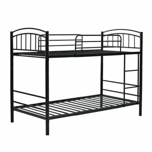 [ черный ]chi-ru выдерживающий . bed одиночный разделение возможность труба bed труба металлический крепкий вертикальный лестница для бизнеса двухъярусная кровать фирма участник . студент .