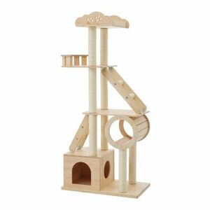  cat tower wooden natural tree height 153cm strong .. put .. house on . under . easy to do cat tower nail .. cat bed safety safety pet accessories 