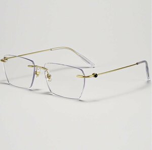 送料無料　超軽量 メガネフレーム　フチなし ツーポイント　眼鏡　レンズ交換可能　チタン　男女兼用　 sc0223