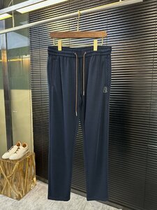 ブルネロクチネリ　BRUNELLO CUCINELLI メンズ　カジュアル　ジャージ　パンツ　ズボン　刺繍ロゴ　48-56　サイズ選択可能　ネイビー　4057