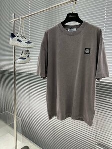 送料無料　STONE ISLAND　ストンアイランド　メンズ　Tシャツ　ロゴ有り　シンプル　丸首　コットン　S-XL　サイズ選択可能　4290