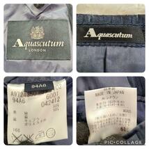 アクアスキュータム　テーラードジャケット　L　コットン リネン　ネイビー　紺色　麻　Aquascutum LONDON_画像10