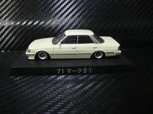 gla tea n1/64 GX71 Toyota Mark Ⅱ 1 1987 year Aoshima lowrider old car deep rim high so car MARK Mark 2 white white cream 12.