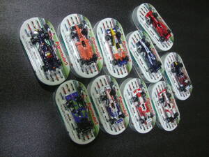  Family mart limitation 2007 miniature model collection F1 TEAM together 10 pcs Red Bull Ferrari other 