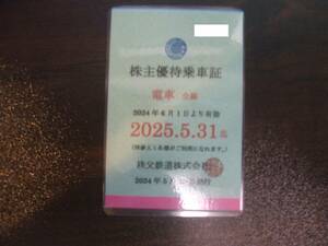 秩父鉄道　株主優待　電車全線　定期　簡易書留送料無料