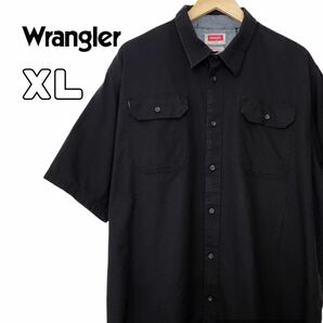 Wrangler ラングラー 半袖シャツ ブラック 古着 XL 黒