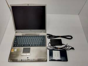 ■ジャンク 故障品■ ノートパソコン 富士通 FMV BIBLO NE/36L FMVNE36L6S Celeron 366MHz SDRAM 192MB HDD 10GB Win 2000 ACアダプタ 16V