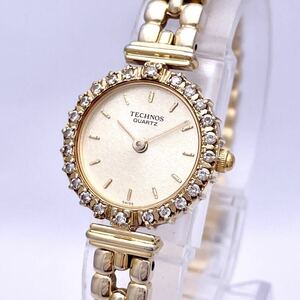 TECHNOS Tecnos 252071 53 wristwatch watch quartz quartz blur Swatch gold Gold face Stone P376