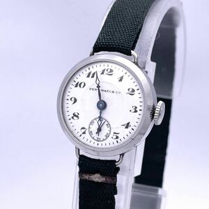 PERY WATCH CO. スモセコ 腕時計 ウォッチ 手巻き 機械式 銀 シルバー アンティーク P407