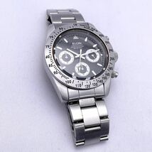 ELGIN エルジン FK-1059-E 腕時計 ウォッチ クォーツ quartz クロノグラフ 銀 シルバー P448_画像3