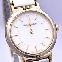 YVES SAINT LAURENT イブ サンローラン 2200-228481 腕時計 ウォッチ クォーツ quartz コンビ 金 ゴールド 銀 シルバー　 P445_画像4