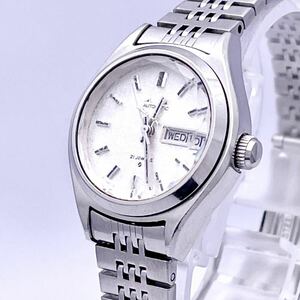 SEIKO セイコー AUTOMATIC オートマチック 2906-0110 腕時計 ウォッチ デイデイト 自動巻き 機械式 21 JEWELS 21石 銀 シルバー P505