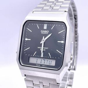 CASIO カシオ AQW-55 腕時計 ウォッチ クォーツ quartz アナデジ 銀 シルバー P541