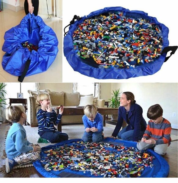 おもちゃ収納袋　 レゴ レゴブロック　プレイマット　コンパクト