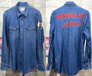 90'S ラングラー デニム チャンピオン シャツ L メンズ 刺繍 WRANGLER BLUE BELL チャンピオンジャケット