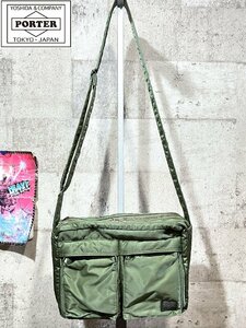 送料込 PORTER TANKER SHOULDER BAG(L) ポーター タンカー ショルダーバッグ セージグリーン