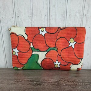  passbook pouch [.*heart] obi remake kimono pouch case hand made flower 