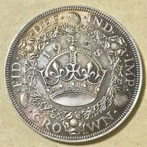 銀貨 1928年　ジョージ5世 クラウン銀貨　ウィンザー朝の初代君主　イギリス　貿易銀　古銭　硬貨硬貨 古銭 貿易銀 コイン 竜 _画像2