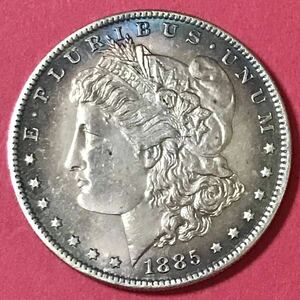銀貨 1885年　1ドル　モルガンダラー銀貨　自由の女神　アメリカ　硬貨硬貨 古銭 貿易銀 コイン 竜 