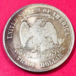 銀貨 1875年　アメリカ 貿易銀 1ドル トレード ダラー 銀貨 イーグル アメリカ合衆国造幣局 サンフランシスコ　硬貨 古銭 貿易銀 コイン