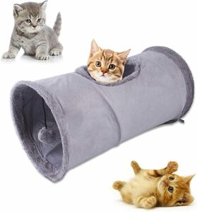 YOASONEK 猫トンネル 猫 おもちゃ キャット トイ トンネル 穴 ねこ 遊び 道具 人気 ペット 玩具 運動不足 解消 折