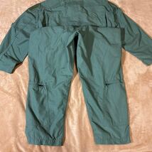 米軍 COVERALLS, FLYERS, CWU-27/P TYPE I, CLASS 1 SAGE GREEN 1590 オリーブ系 サイズ44S 古着_画像9