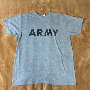 米軍 IPFU ARMY Tシャツ バックプリント入り グレー系 サイズM 古着