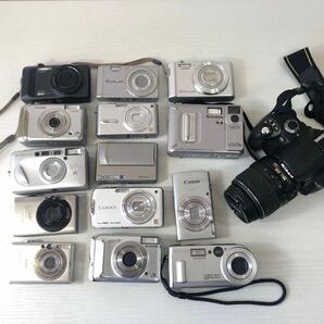 デジタルカメラ 15点まとめて Nikon Canon CASIO FUJIFILM SONY Panasonic 中古現状品の画像1