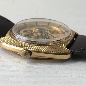 WALTHAM MONACO 腕時計 メンズ スケルトン 自動巻き 稼働品 ウォルサム モナコ 裏スケ 皮ベルトの画像4