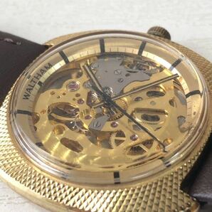 WALTHAM MONACO 腕時計 メンズ スケルトン 自動巻き 稼働品 ウォルサム モナコ 裏スケ 皮ベルトの画像8