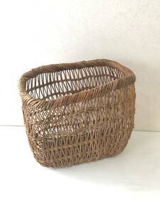 a... compilation basket rice field ... old tool case antique basket 32×33×16cm