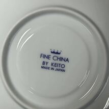 カップ&ソーサー 5客セット ＋ 1皿 FINE CHINA BY KEITO カップ ソーサー コーヒーカップ 洋食器 アンティーク おしゃれ 食器 茶器 _画像6